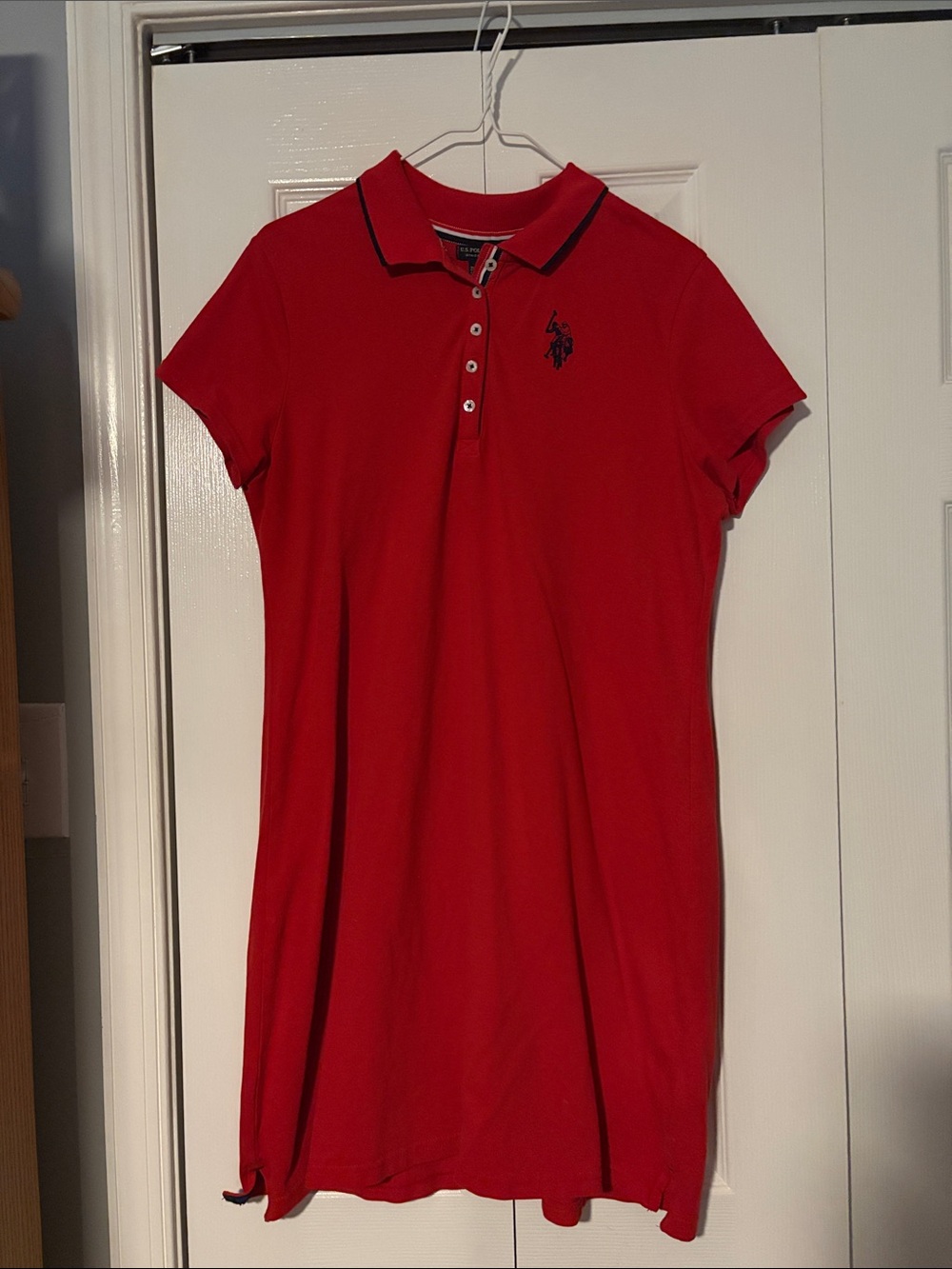 Polo by Ralph Lauren Red Girls Polo Dress with Contrast Trim